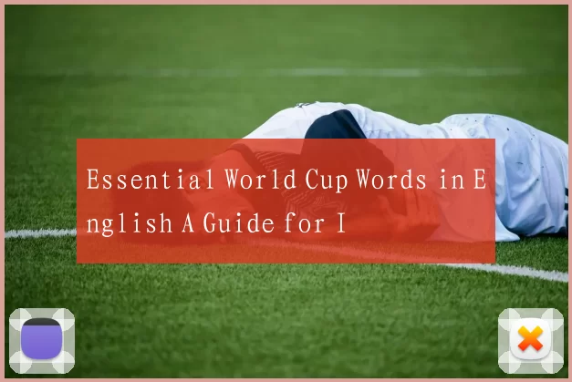 Essential World Cup Words in English A Guide for I