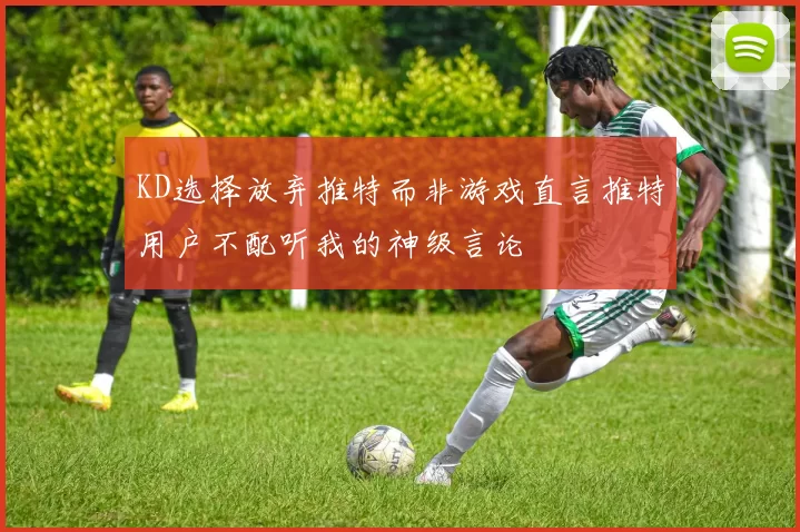 KD选择放弃推特而非游戏直言推特用户不配听我的神级言论